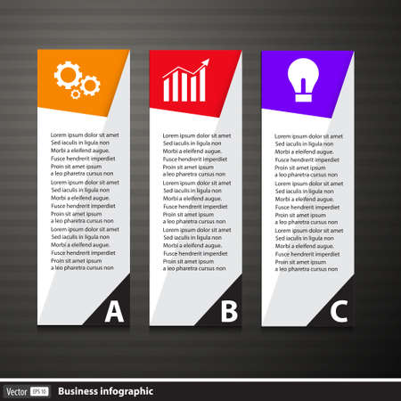 Modern infographics options banner. Vector illustration. のイラスト素材