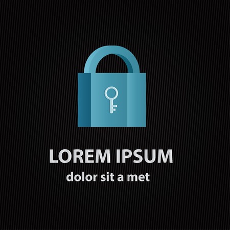 Abstract lock icon with backgroundのイラスト素材