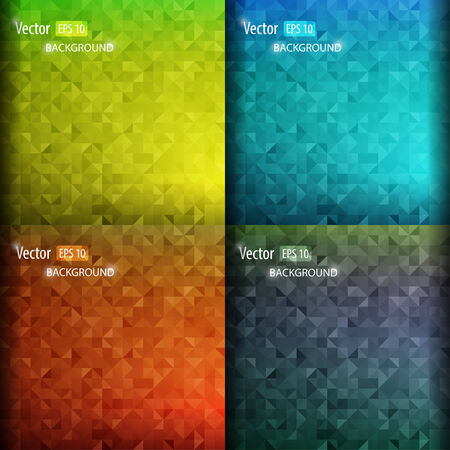 Smooth abstract colorful backgrounds set. Modern design with geometric shapesのイラスト素材