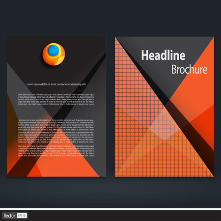 Abstract Triangle Brochure Flyer design vector template in A4 sizeのイラスト素材