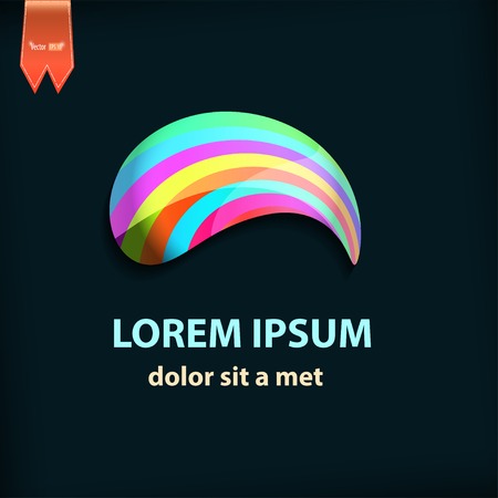 Vector Abstract Shape, ribbons. Modern Concept Designのイラスト素材