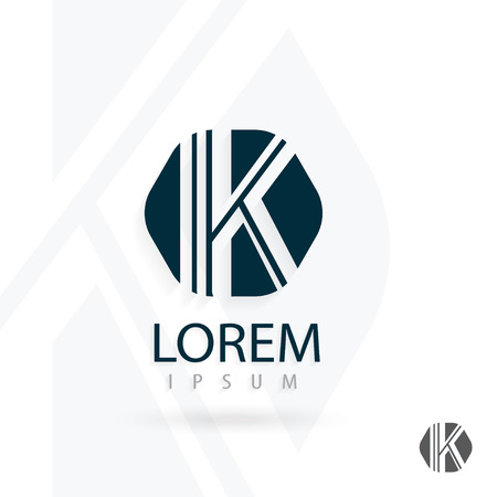Creative logo design, letter K. Colorful vector icon. Trendy business elements.のイラスト素材