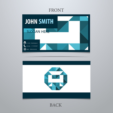 Vector creative business card template, letter A. Trendy business elements.のイラスト素材