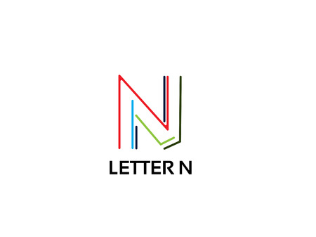 Letter N, logo icon design template. Vector business elements.のイラスト素材