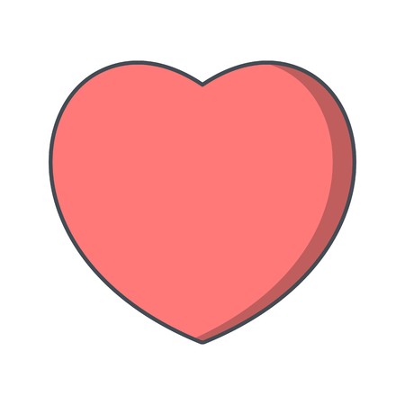 Heart Sign Icon Vector Illustration For Personal And Commercial Use...Clean Look Trendy Icon...のイラスト素材