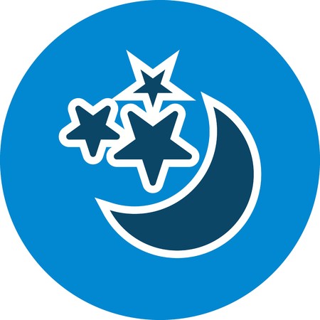 Moon And stars Vector Icon For Personal And Commercial Use.............のイラスト素材