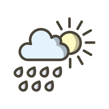 Summer Rain Vector Icon Vector Icon For Personal And Commercial Use.............のイラスト素材