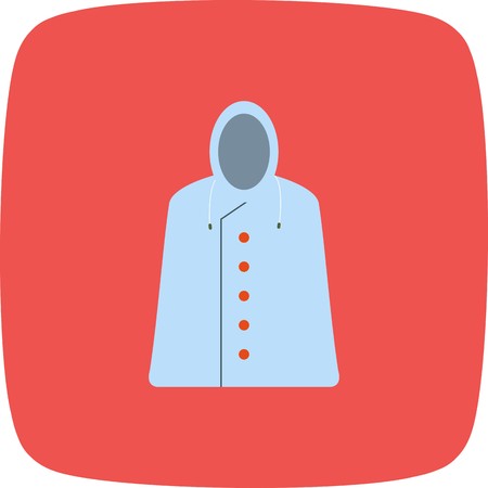 Rain Coat Vector Icon For Personal And Commercial Use.のイラスト素材