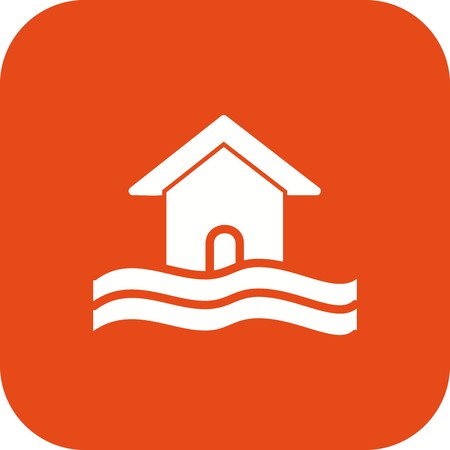 Flood Symbol Vector Icon For Personal And Commercial Use.............のイラスト素材