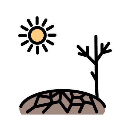 Drought Vector Icon For Personal And Commercial Use.............のイラスト素材