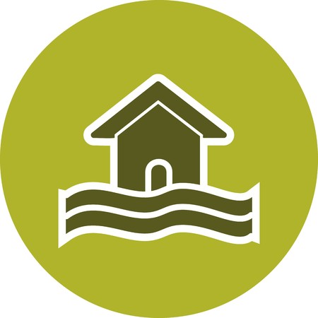 Flood Symbol Vector Icon For Personal And Commercial Use.............のイラスト素材