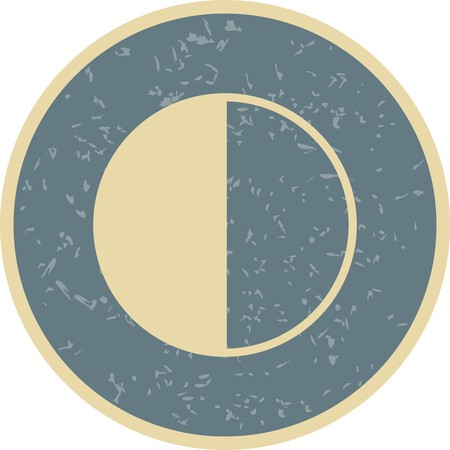Last Quarter Vector Icon For Personal And Commercial Use.............のイラスト素材