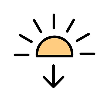 Sundown Vector Icon For Personal And Commercial Use.............のイラスト素材