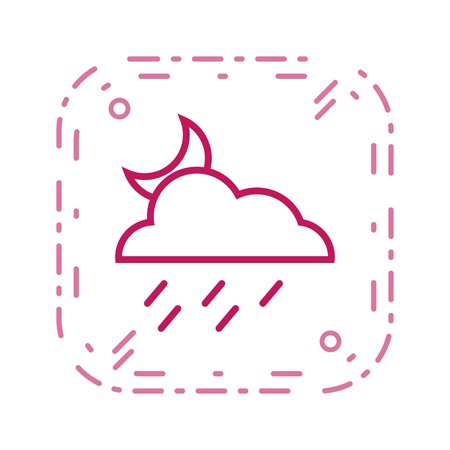 Night Rain Vector Icon For Personal And Commercial Use.............のイラスト素材