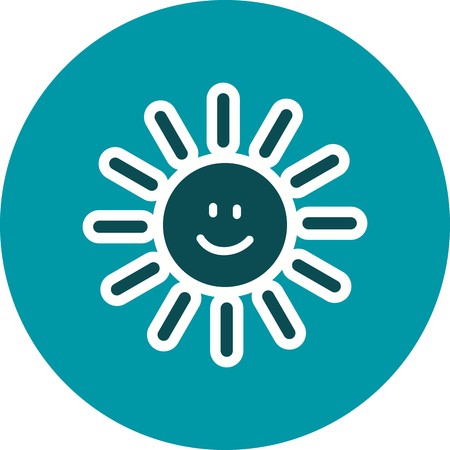 Sun smiling Vector Icon For Personal And Commercial Use.............のイラスト素材