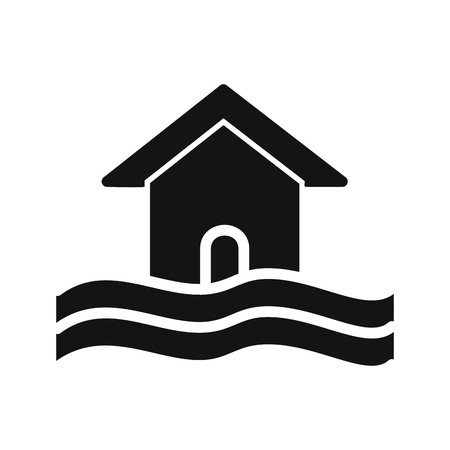 Flood Symbol Vector Icon For Personal And Commercial Use.............のイラスト素材