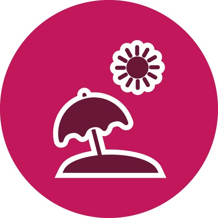 Beach Umbrella Vector Icon For Personal And Commercial Use.............のイラスト素材