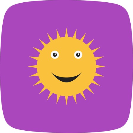 Sun smiling Vector Icon For Personal And Commercial Use.............のイラスト素材
