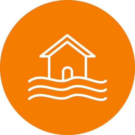 Flood Symbol Vector Icon For Personal And Commercial Use.............のイラスト素材