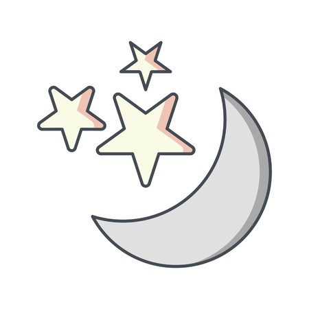 Moon And stars Vector Icon For Personal And Commercial Use.............のイラスト素材