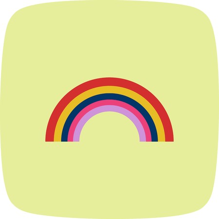 Rainbow Vector Icon For Personal And Commercial Use.............のイラスト素材