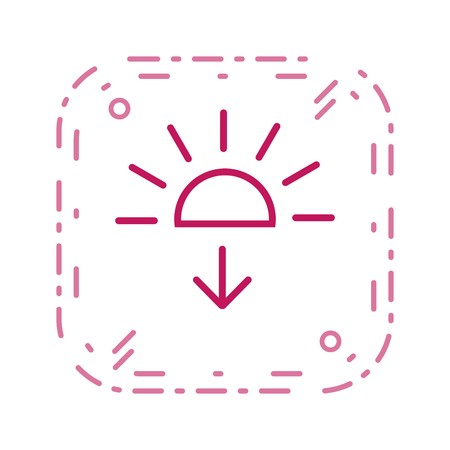 Sundown Vector Icon For Personal And Commercial Use.............のイラスト素材