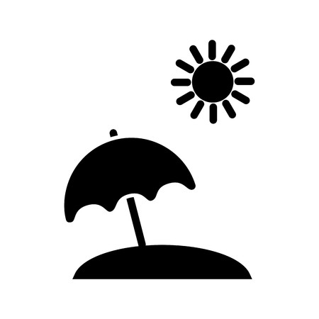Beach Umbrella Vector Icon For Personal And Commercial Use.............のイラスト素材