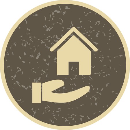 House on Hand Vector Icon Sign Icon Vector Illustration For Personal And Commercial Use...Clean Look Trendy Icon...のイラスト素材