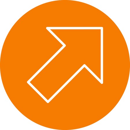 Right Up Vector Iconのイラスト素材