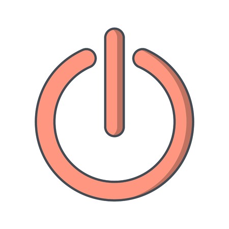 Shutdown Vector Icon Sign Icon Vector Illustration For Personal And Commercial Use...Clean Look...