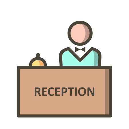 Reception Vector Icon Sign Icon Vector Illustration For Personal And Commercial Use...Clean Look Trendy Icon...のイラスト素材