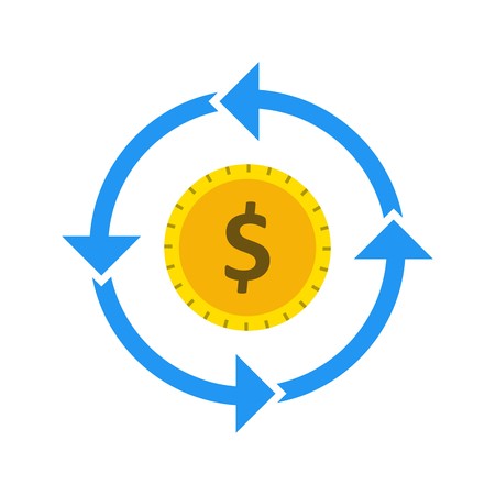 Money Flow Vector Icon Sign Icon Vector Illustration For Personal And Commercial Use...Clean Look Trendy Icon...のイラスト素材