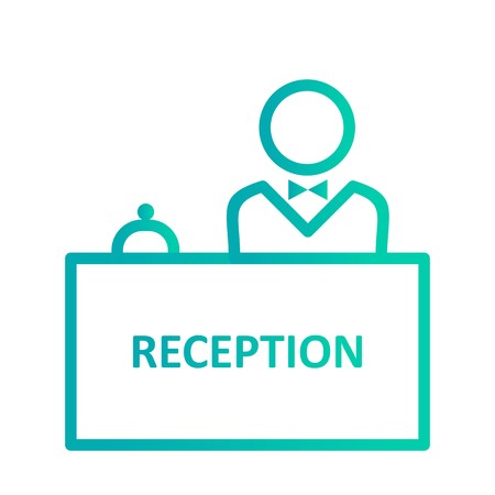 Reception Vector Icon Sign Icon Vector Illustration For Personal And Commercial Use...Clean Look Trendy Icon...のイラスト素材