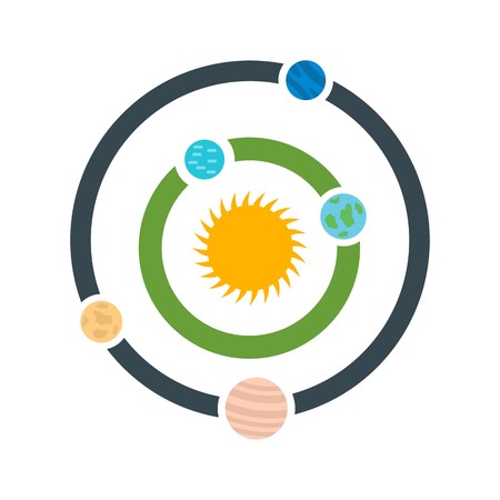 Solar System Vector Icon Sign Icon Vector Illustration For Personal And Commercial Use...Clean Look Trendy Icon...のイラスト素材