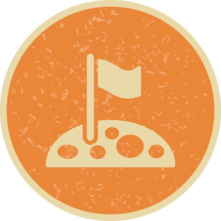 Flag At Moon Vector Icon Sign Icon Vector Illustration For Personal And Commercial Use...Clean Look Trendy Icon...のイラスト素材