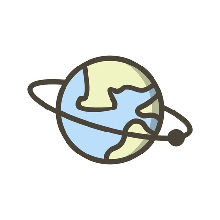 Orbit Around the Earth Vector Icon Sign Icon Vector Illustration For Personal And Commercial Use...Clean Look Trendy Icon...のイラスト素材