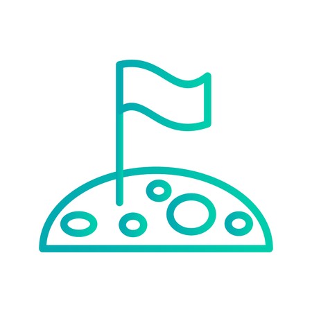 Flag At Moon Vector Icon Sign Icon Vector Illustration For Personal And Commercial Use...Clean Look Trendy Icon...のイラスト素材