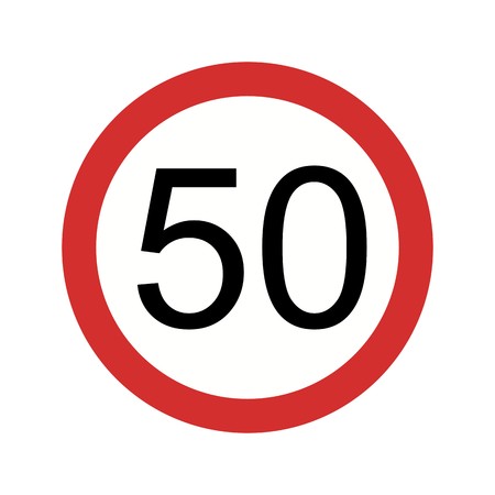 Vector Speed limit 50 Icon Sign Icon Vector Illustration For Personal And Commercial Use...Clean Look Trendy Icon...のイラスト素材