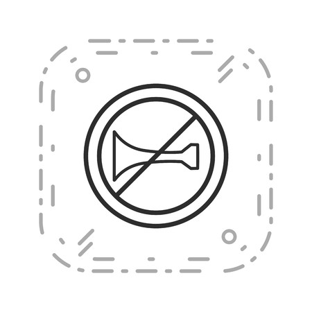 Vector Audible warning devices prohibited Icon Sign Icon Vector Illustration For Personal And Commercial Use...Clean Look Trendy Icon...のイラスト素材