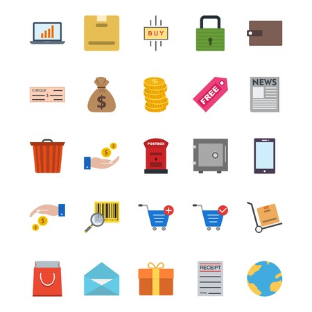 E-commerce Vector Icon Setのイラスト素材