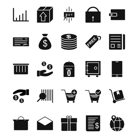 E-commerce Vector Icon Setのイラスト素材