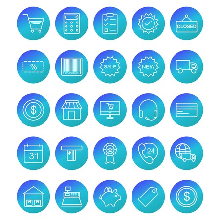 E-commerce Vector Icon Setのイラスト素材
