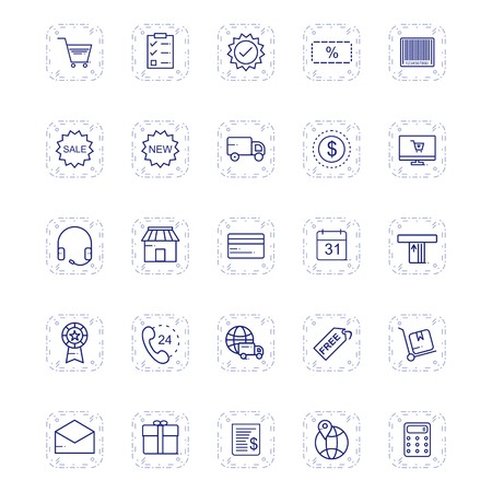 E-commerce Vector Icon Setのイラスト素材