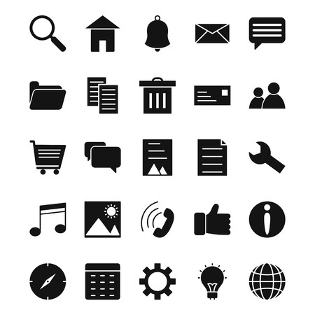 Basic UI Vector Icon Setのイラスト素材