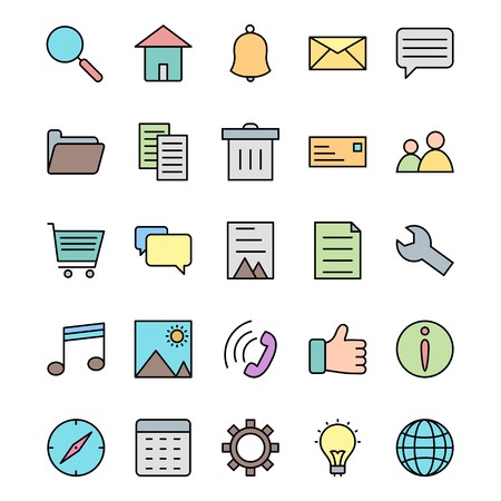 Basic UI Vector Icon Setのイラスト素材