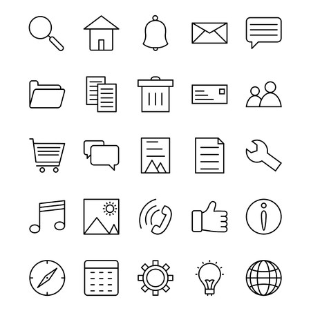 Basic UI Vector Icon Setのイラスト素材