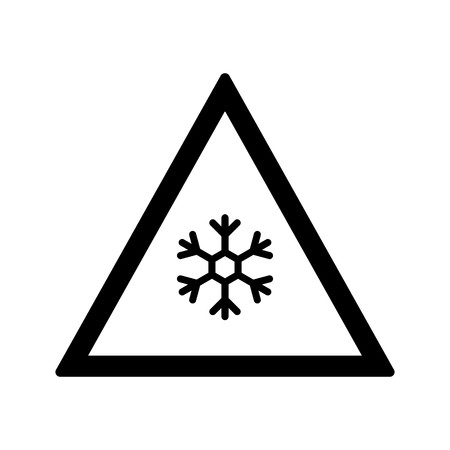 Vector Risk of ice Road Sign Iconのイラスト素材