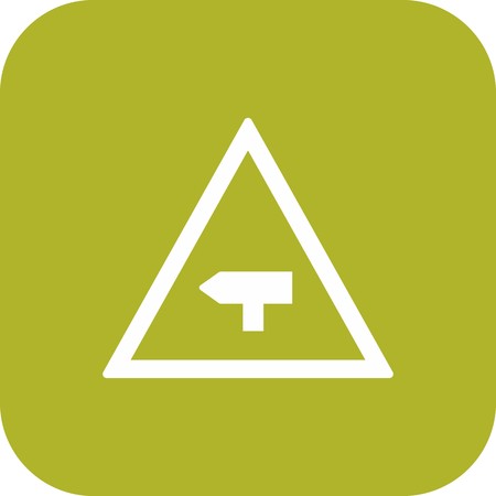 Vector Major cross road Road Sign Iconのイラスト素材