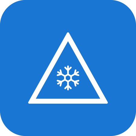 Vector Risk of ice Road Sign Iconのイラスト素材