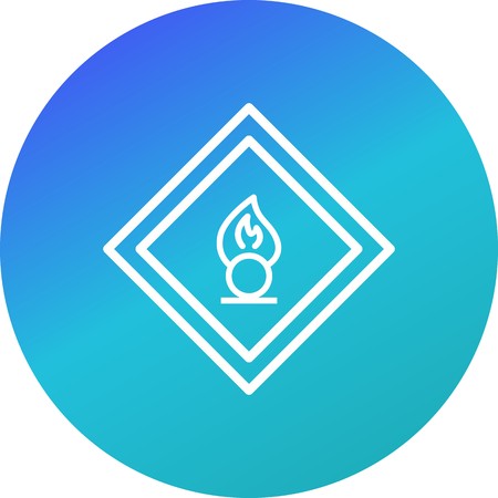 Vector Oxidizing agent Road Sign Iconのイラスト素材